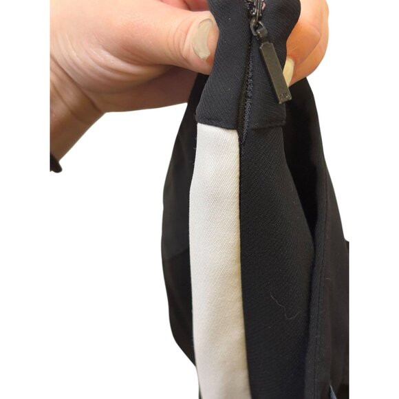 Armani Exchange Black & White Side Stripe Wide-Leg Pants 6 - Picture 5 of 5